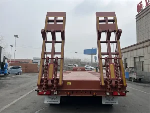 tri axle low bed trailer