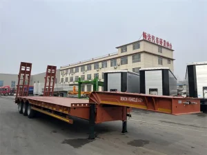 tri axle low bed trailer